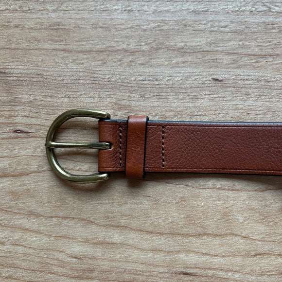 J. Crew Italian Leather Belt (Dark Brown) - Picture 1 of 7